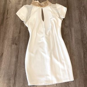 Bebe white mini dress